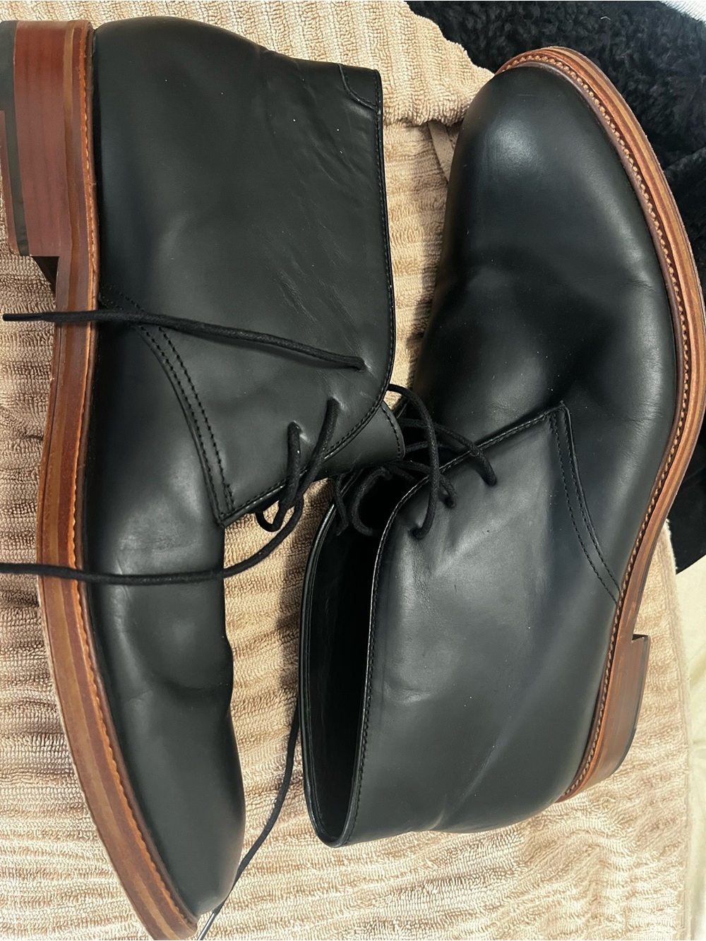 Gordon Rush Black Men’s Leather Chukka Boots, 13